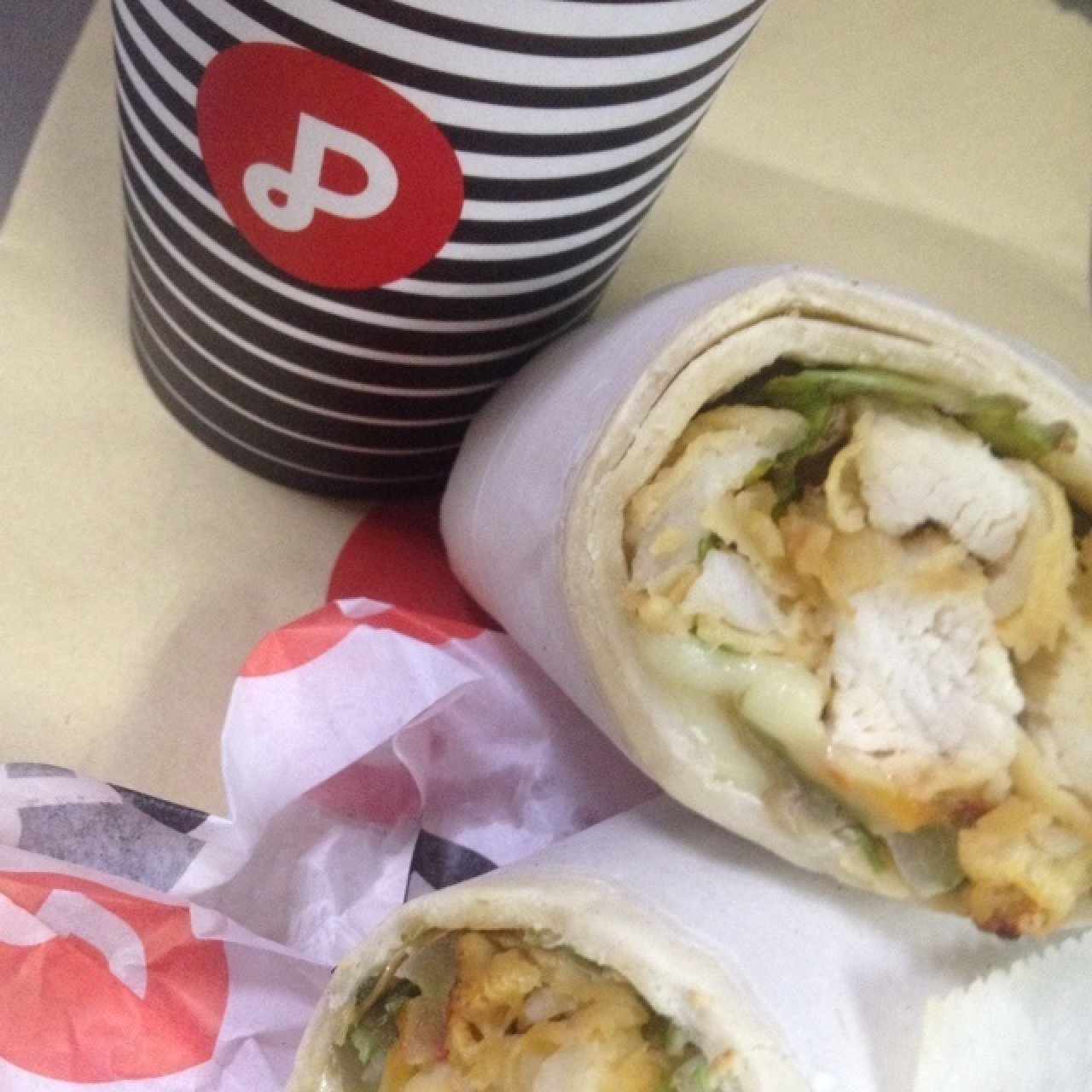 wrap de avena y latte