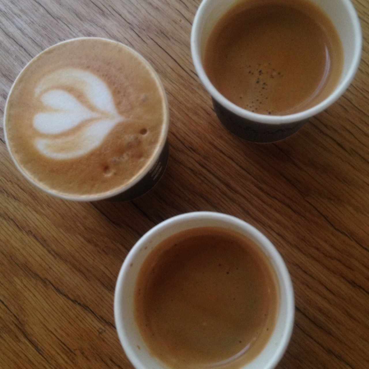 Latte corto y bombon