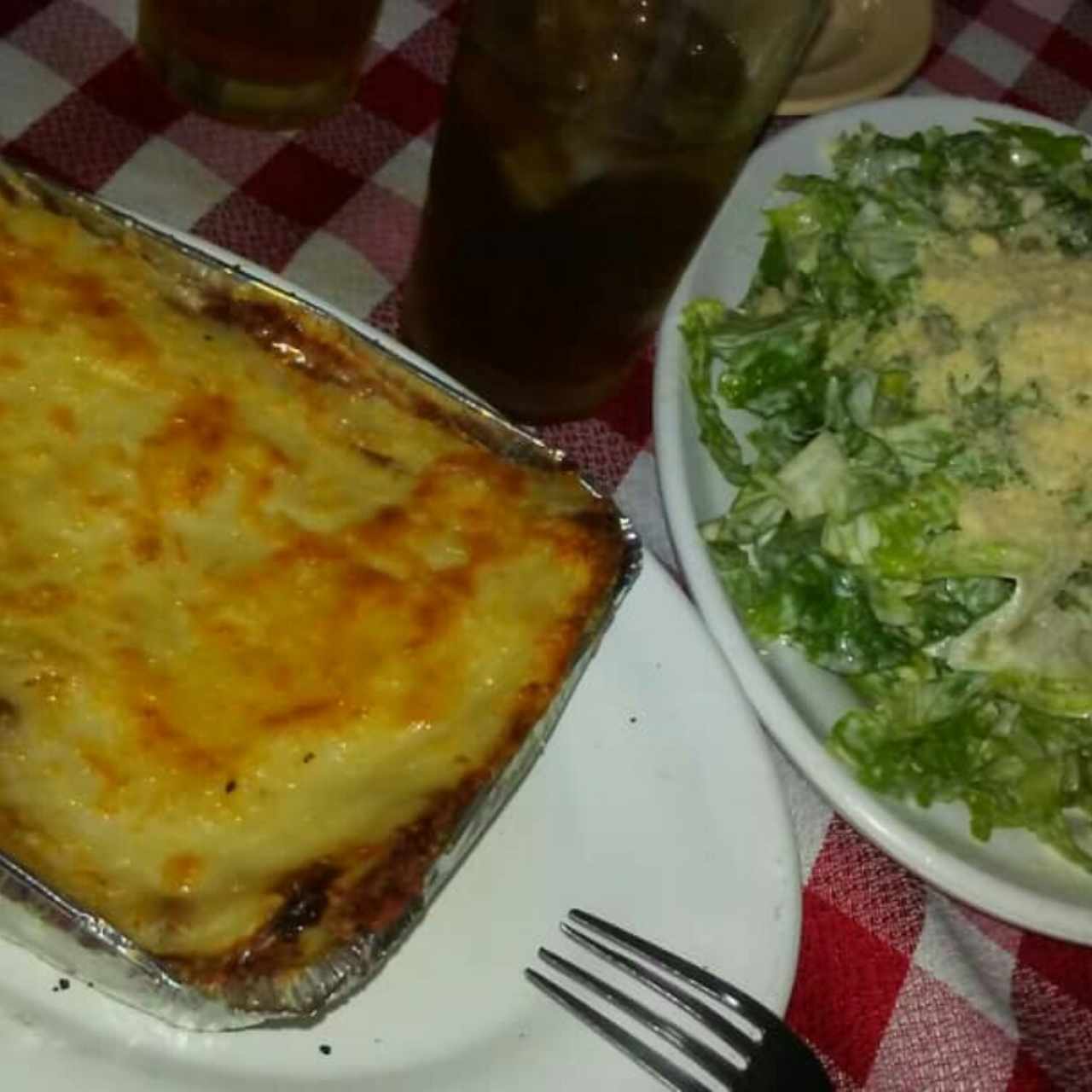 Pasticho y Ensalada César