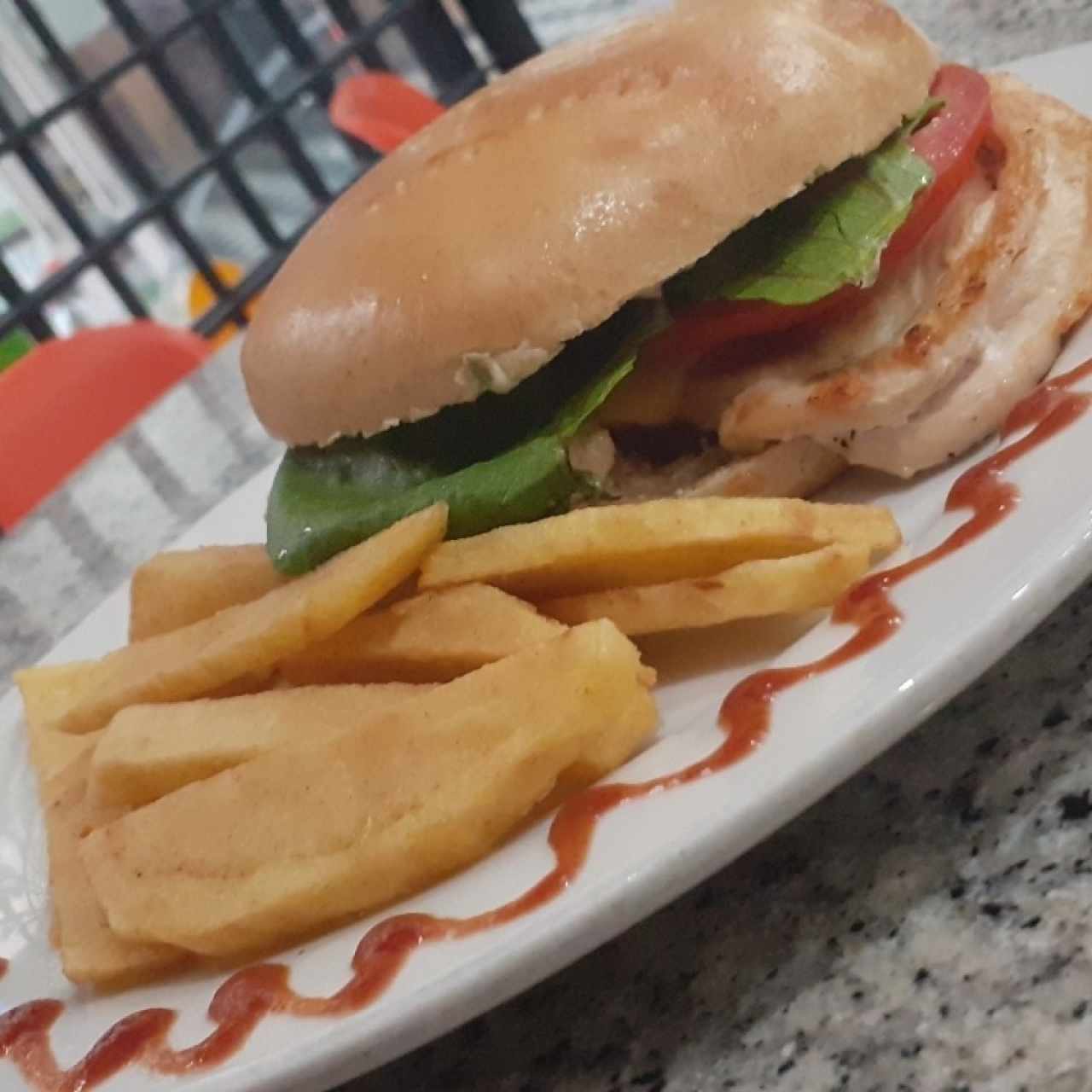 hamburguesa de pollo