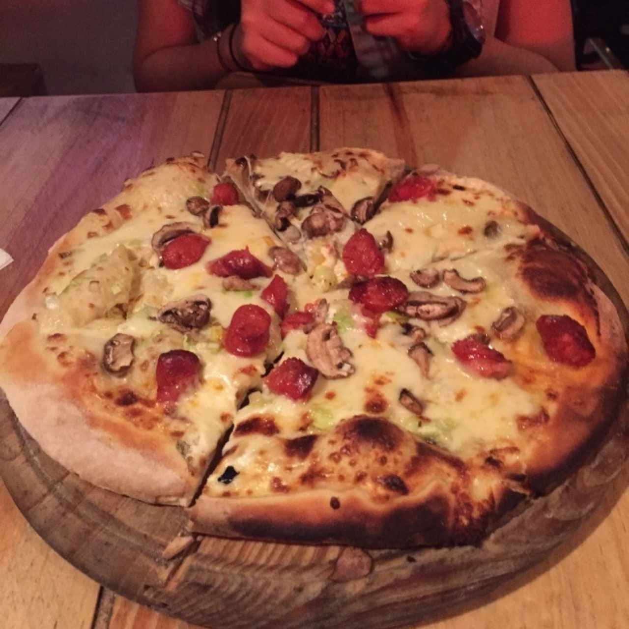 pizza a la crema