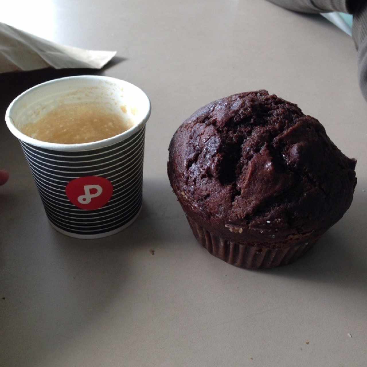 Muffin de chocolate. 