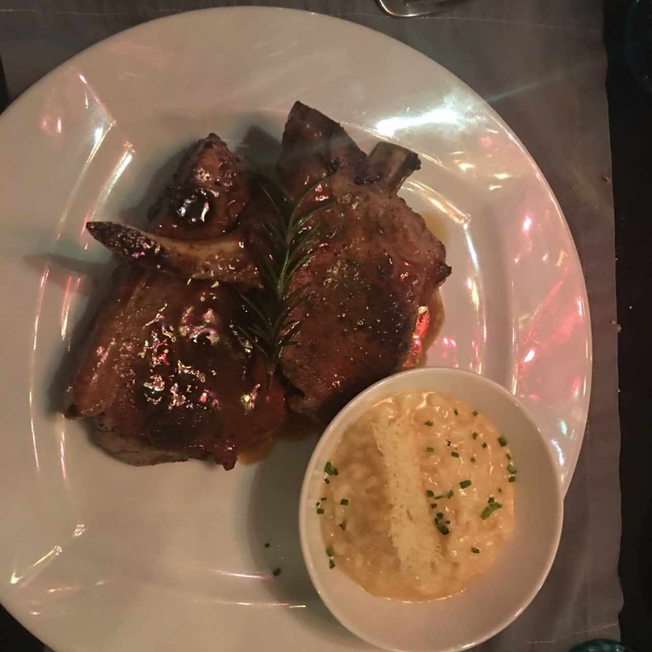 chuleton con rissoto