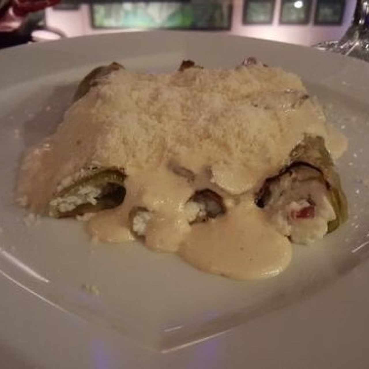 tortelloni con crema de queso 