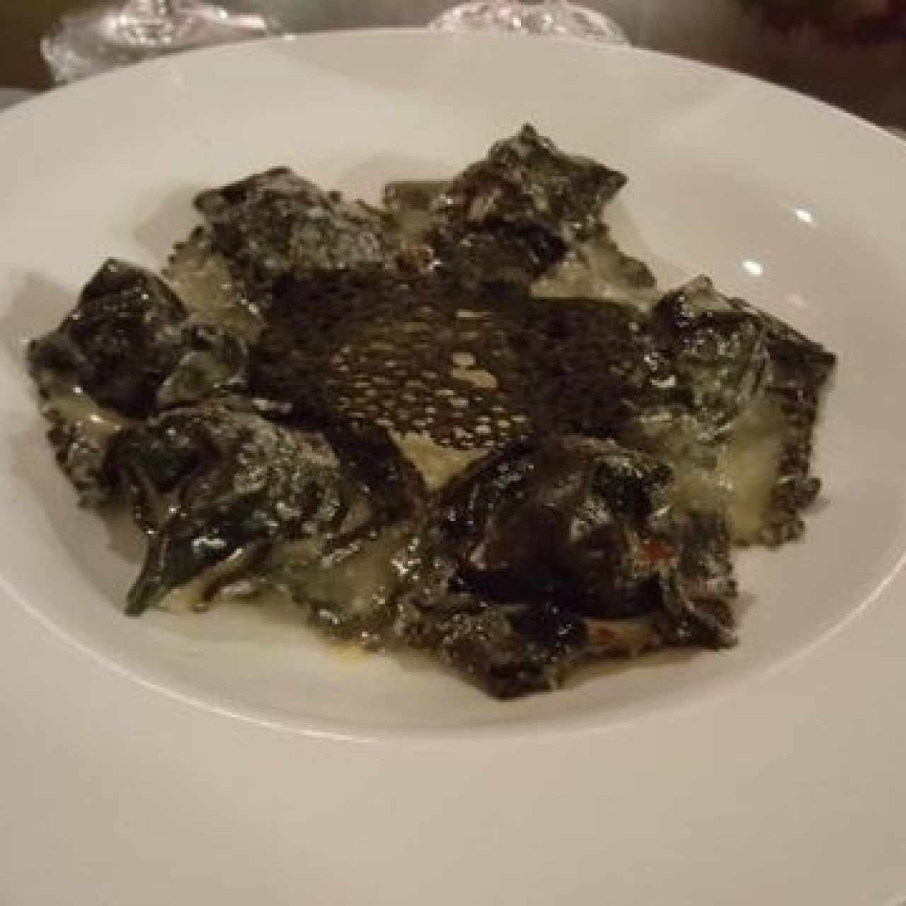 Raviolis rellenos de pulpo
