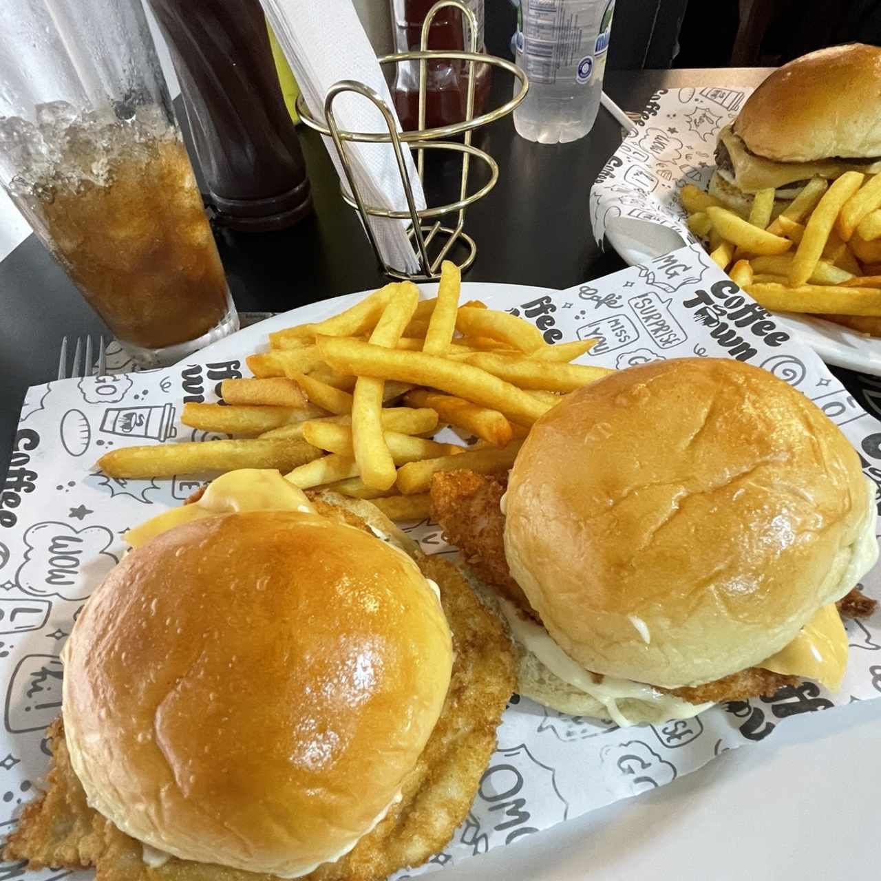 Combo cheese burgers de pollo