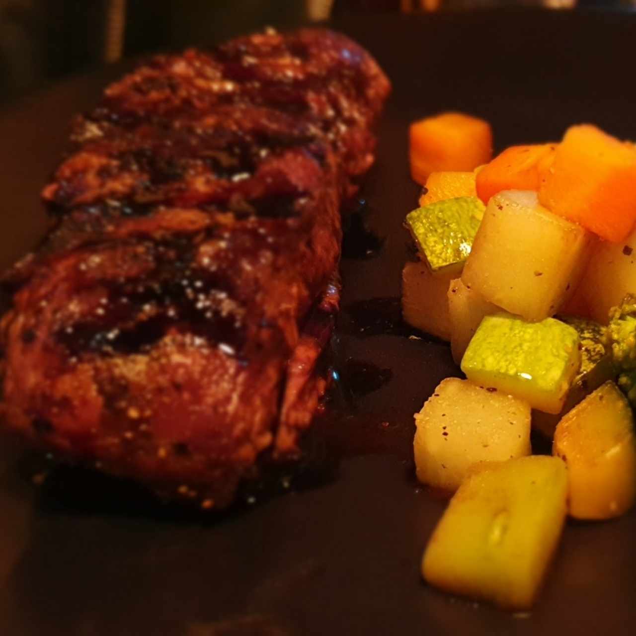 centro de lomito con vegetales