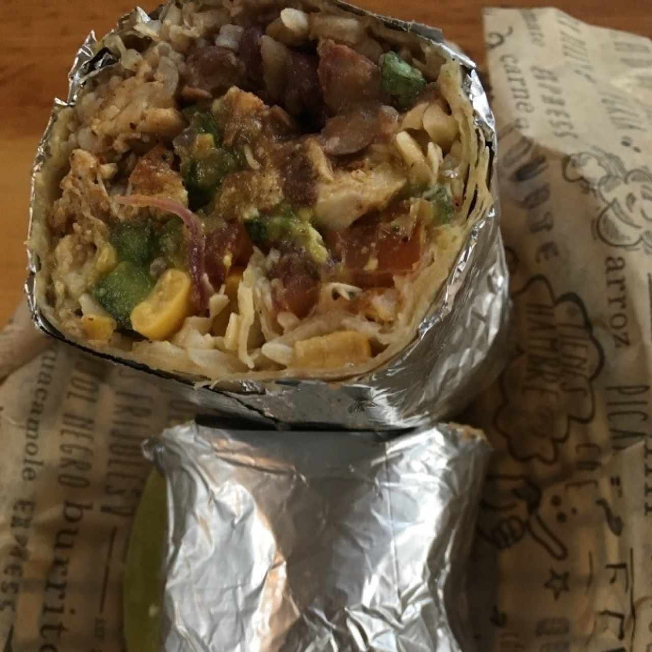 burrito de pollo