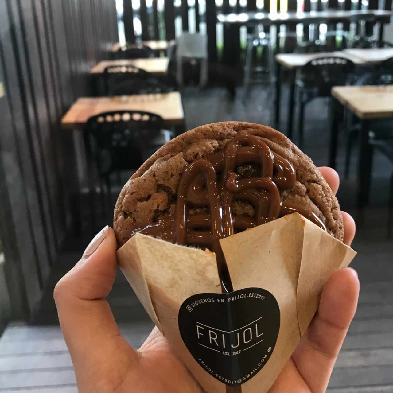Galleta de chocolate con arequipe 