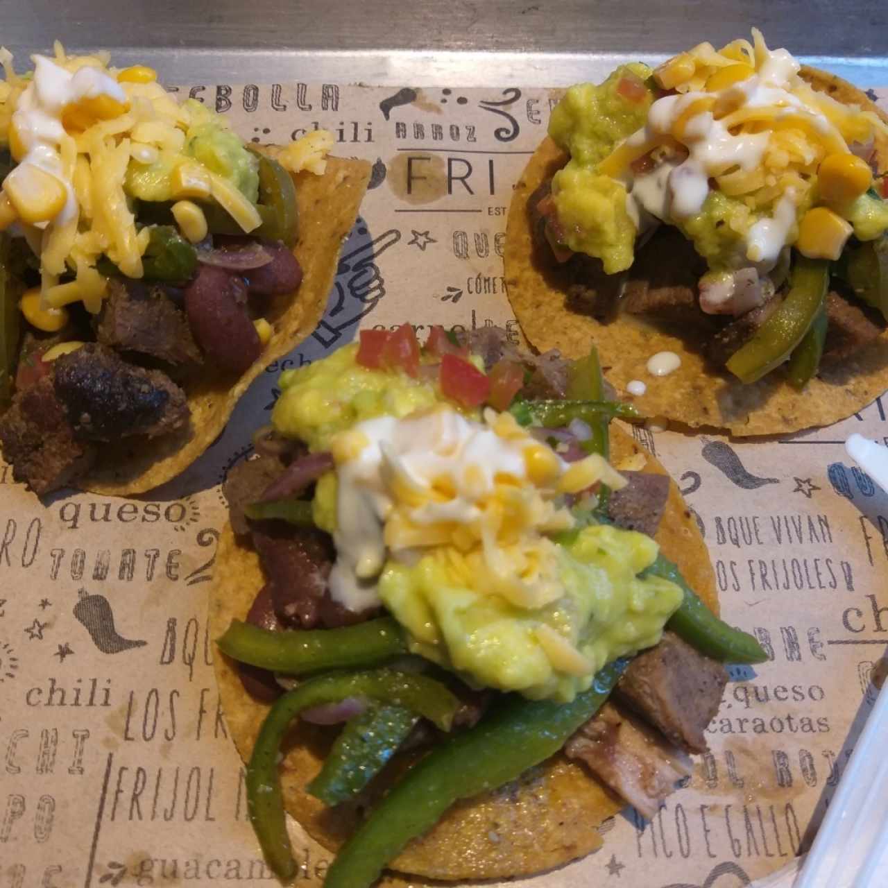 Tostada con carne