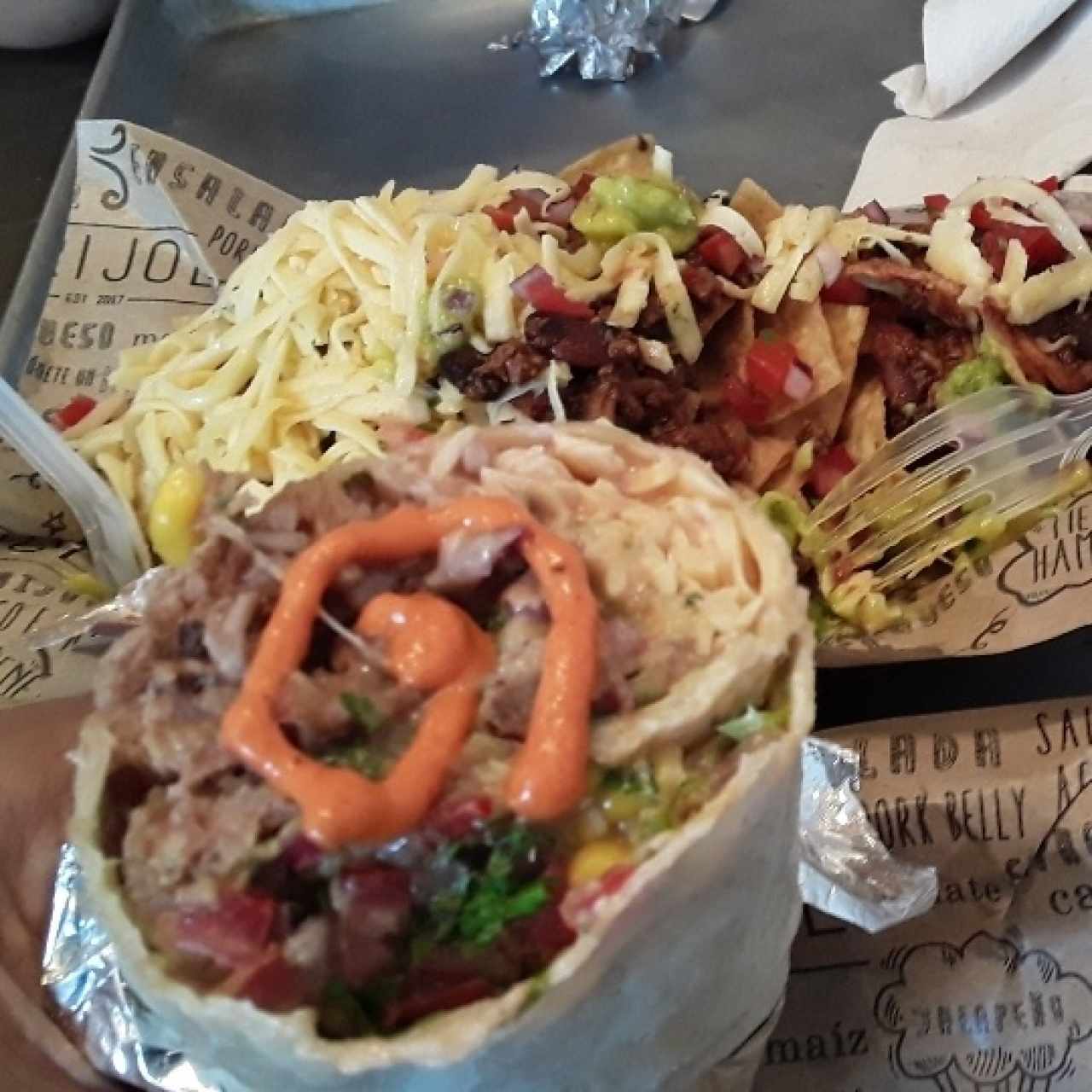 Burrito de Pork Belly con picante "fuerte"