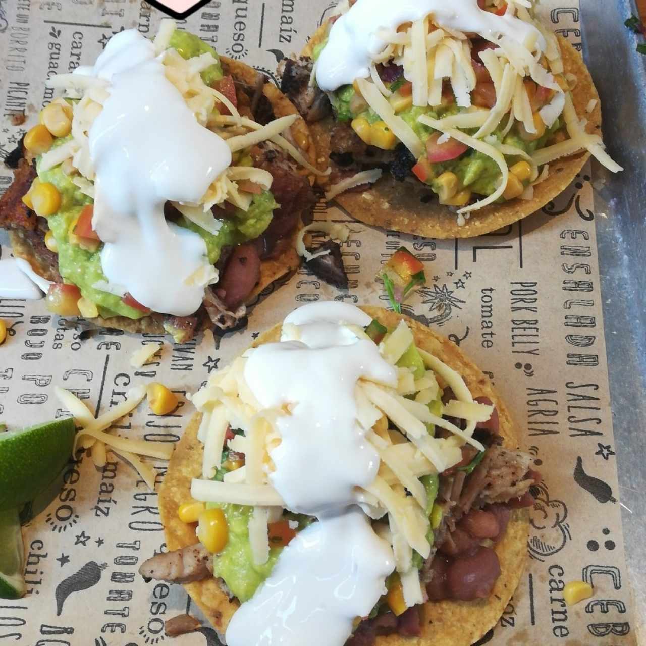 Tostadas de porkbelly