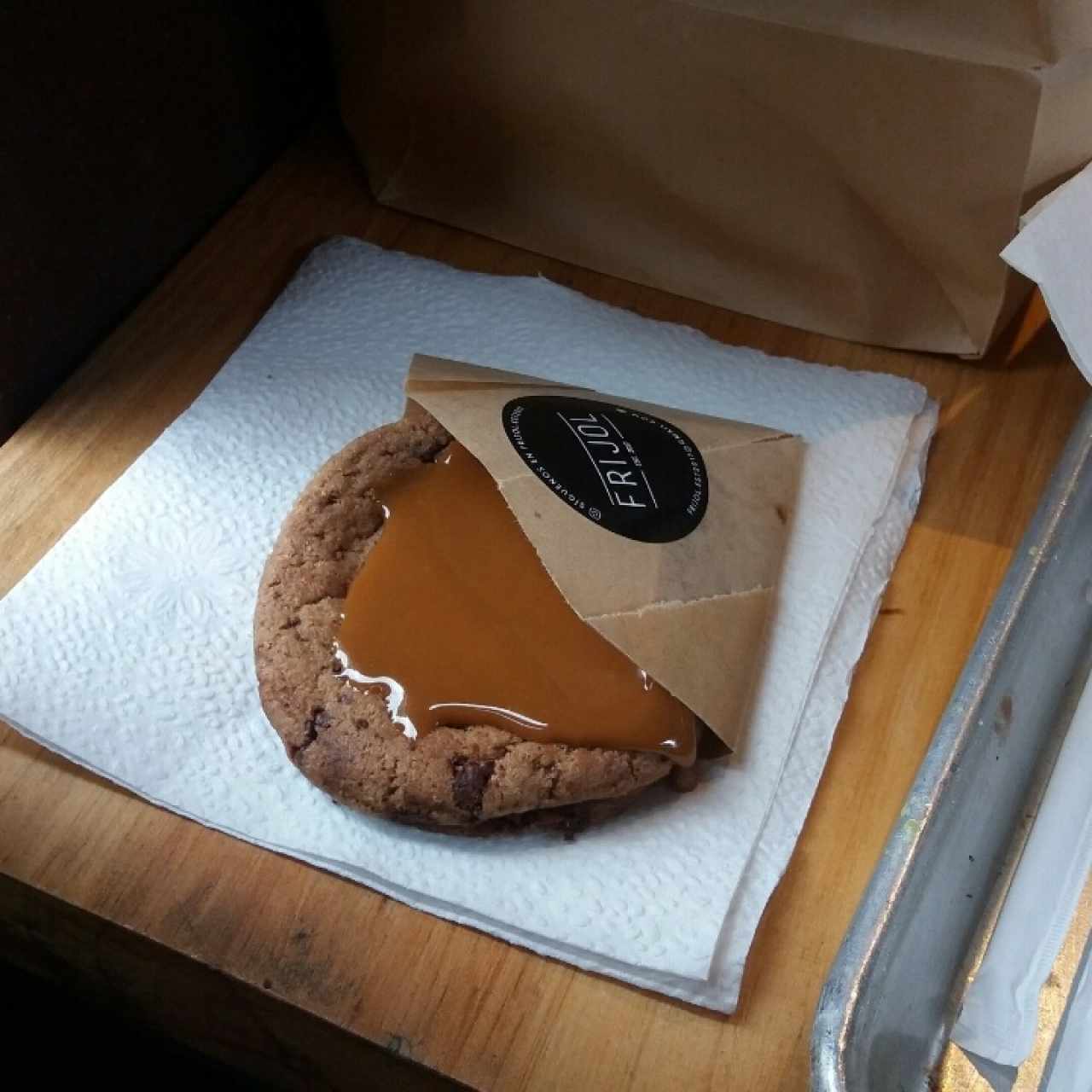 Galleta de chocolate y arequipe