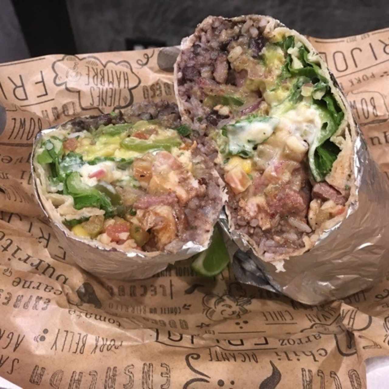 Burrito de carne y pollo