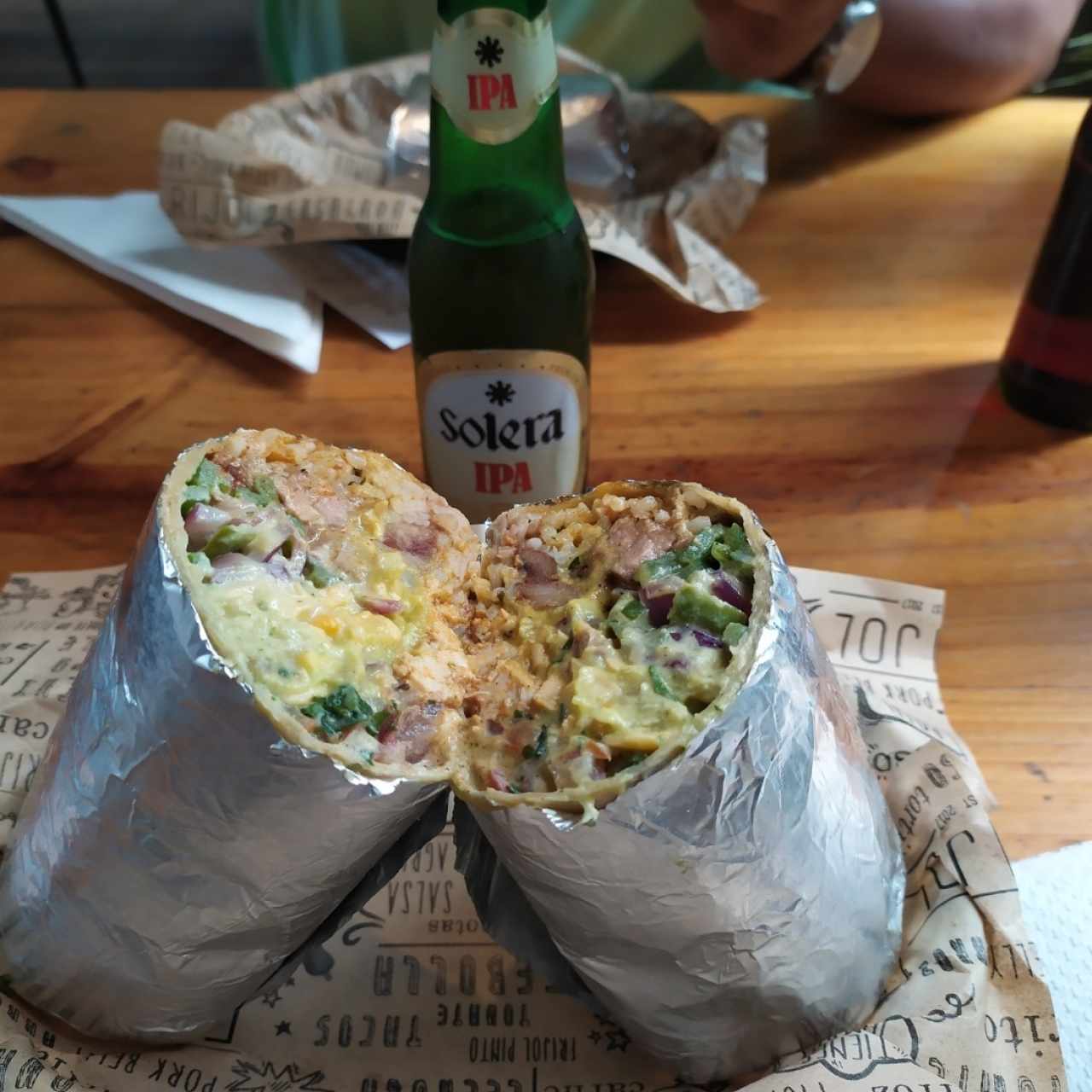 Burrito Mixto (Pollo y Carne) con tooodooo