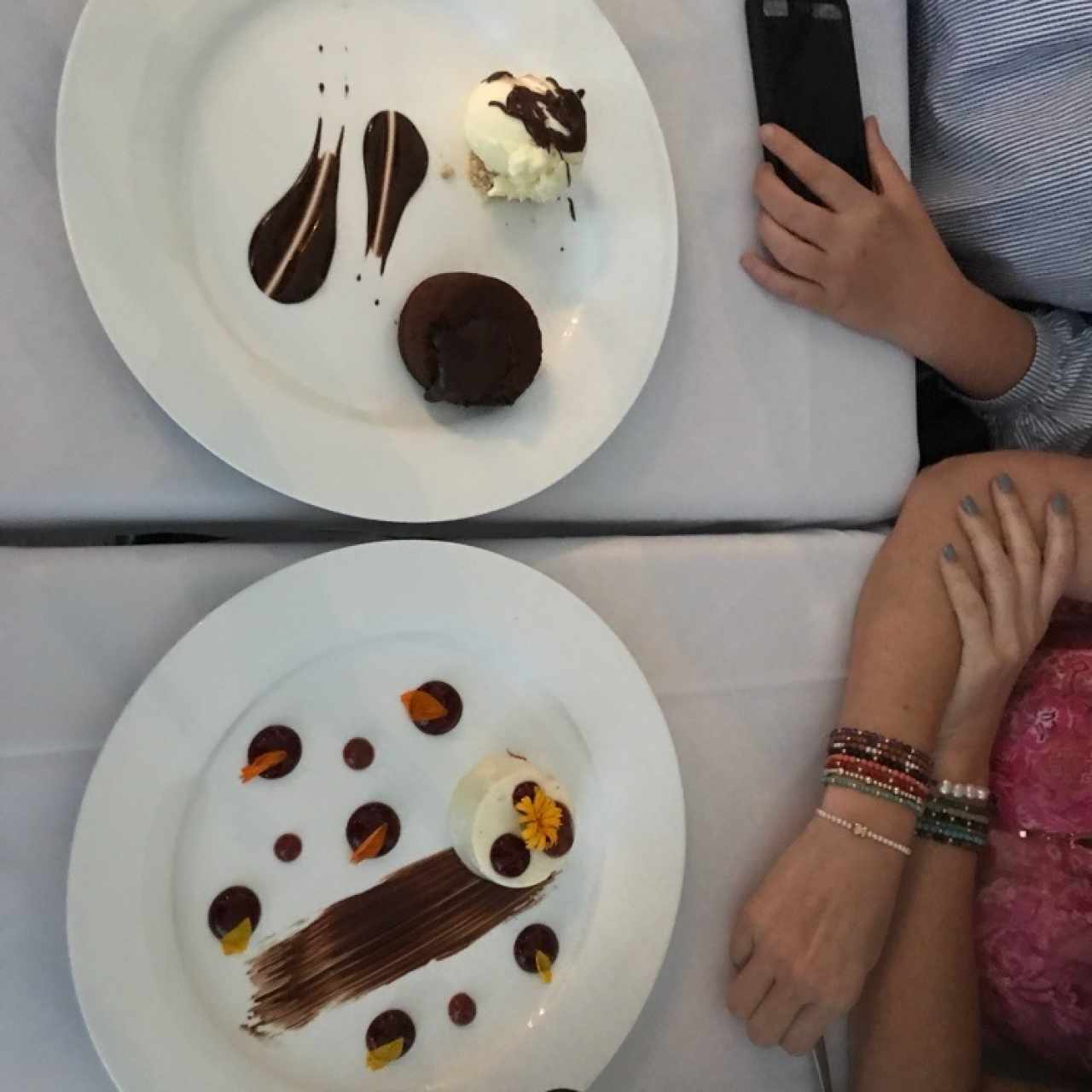 panacotta y fondant de chocolate el rey