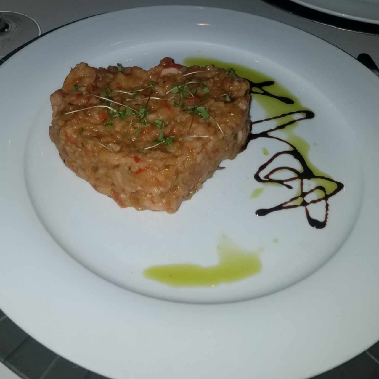 Risotto de camarones
