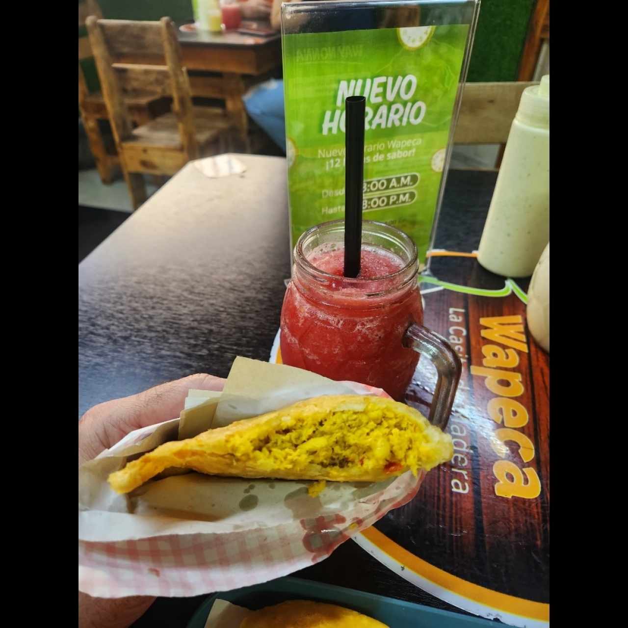 De cazón y jugo de patilla