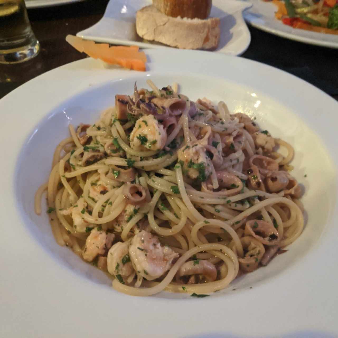 Spagguetini de frutos del mar
