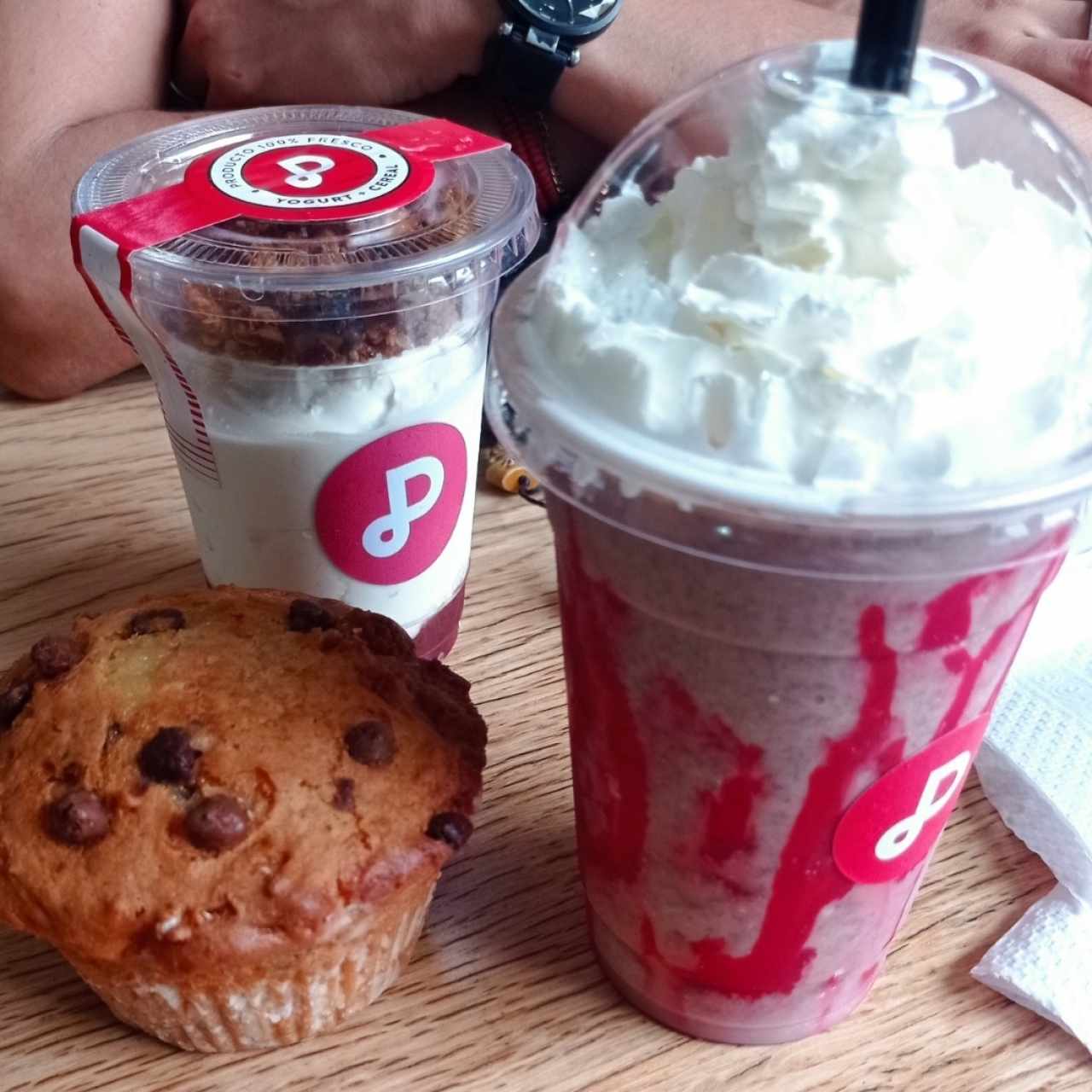 Postres - Parfaits Fresa choco cookie y muffin de vainilla