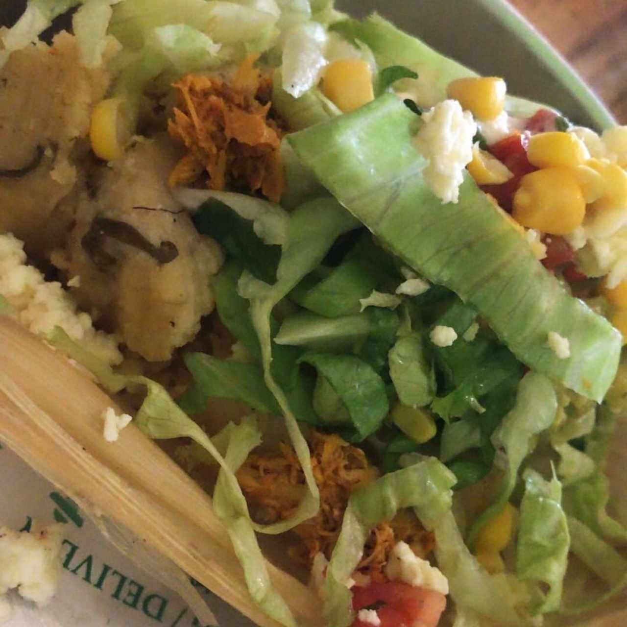tamal de pollo mechado