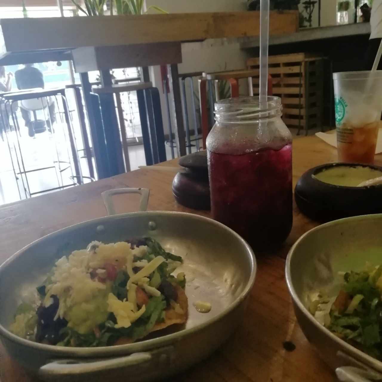 Tostadas pollo grill