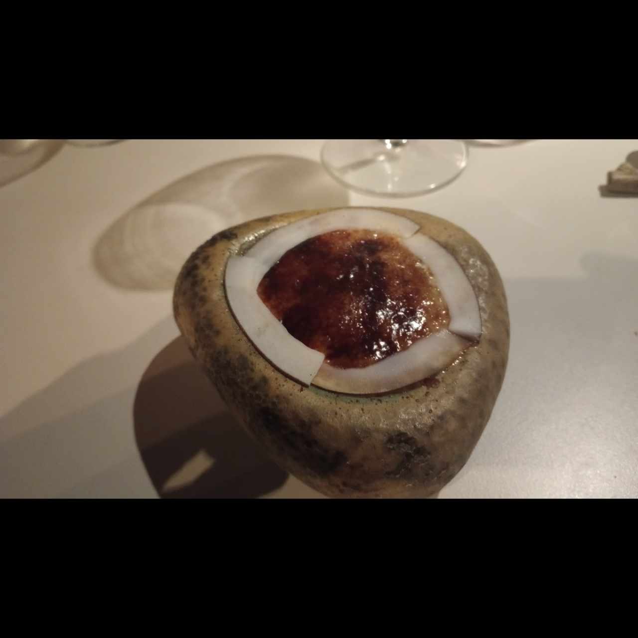 el postre, arroz con leche, con papelón y coco.