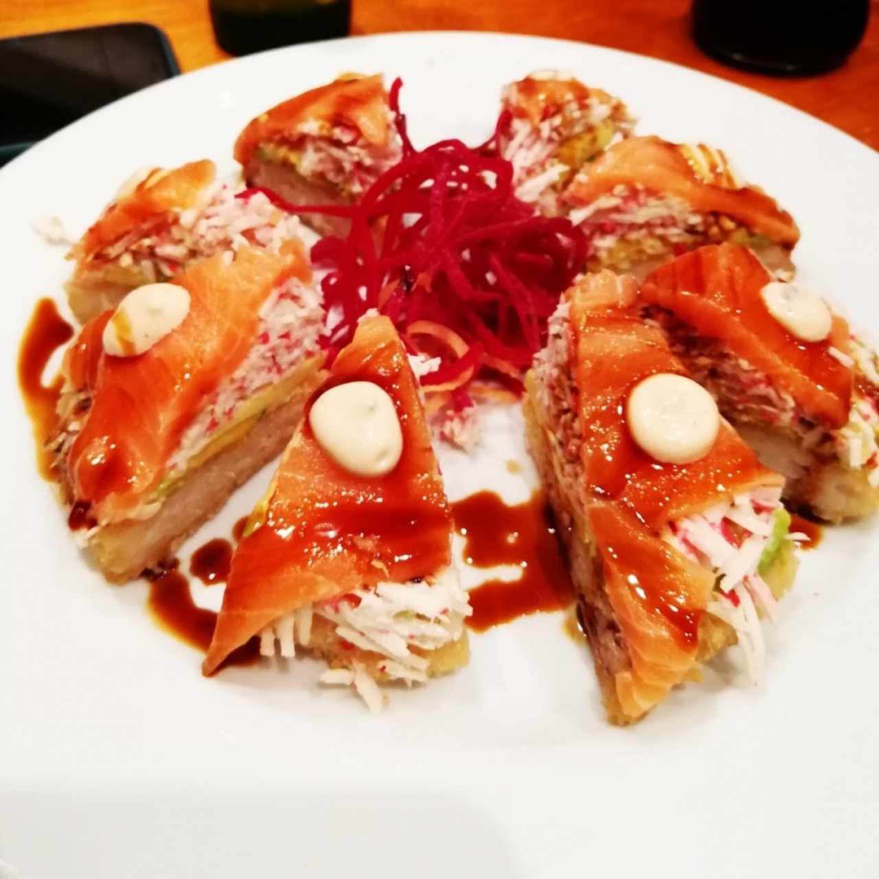 Sushi Pizza de Salmón