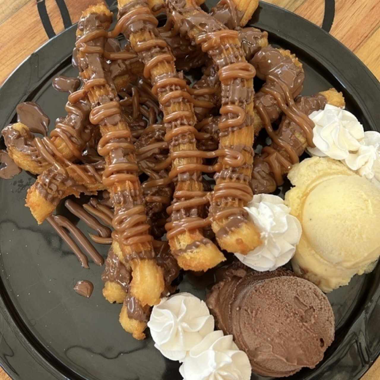 Churros con helado 