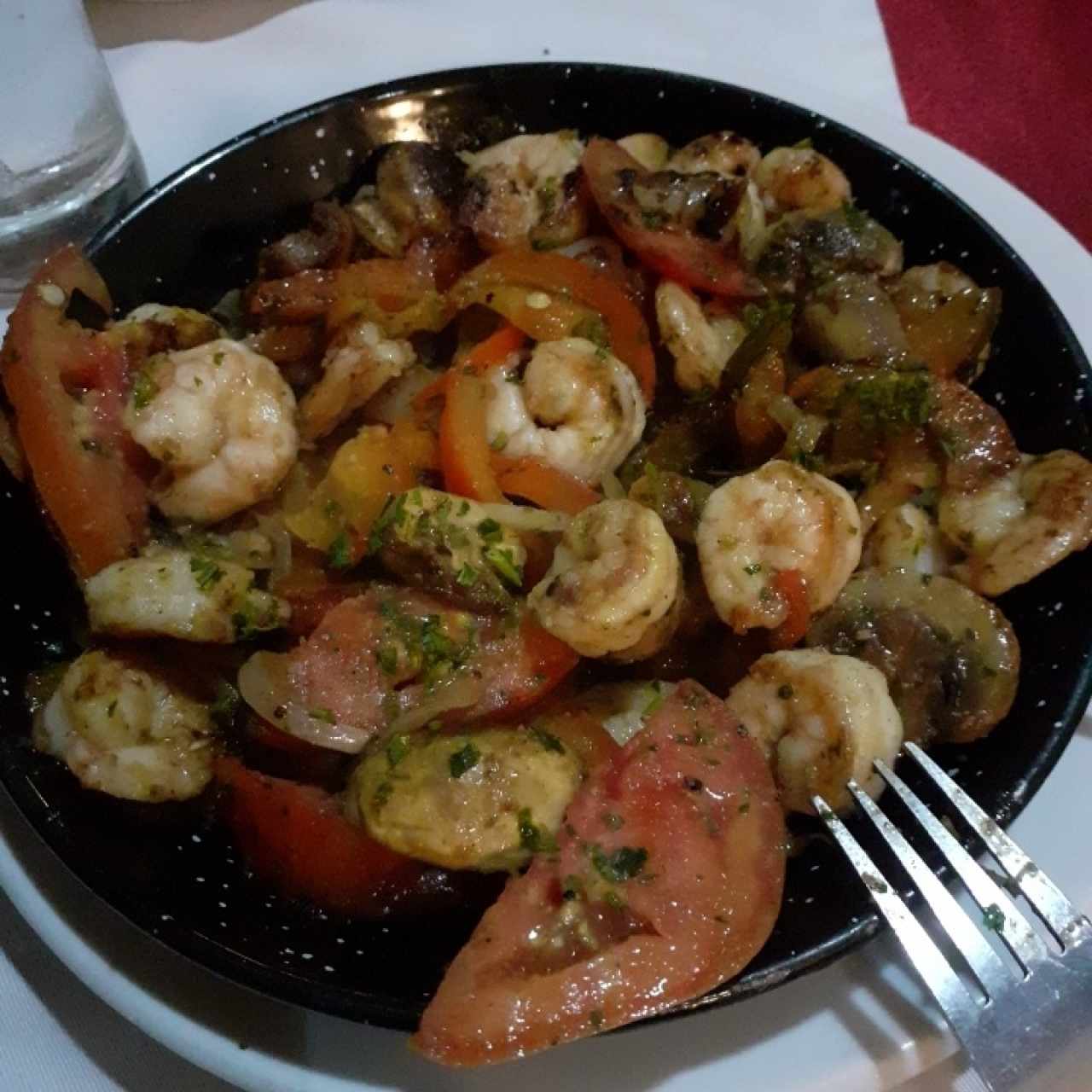 Camarones con Champiñones 