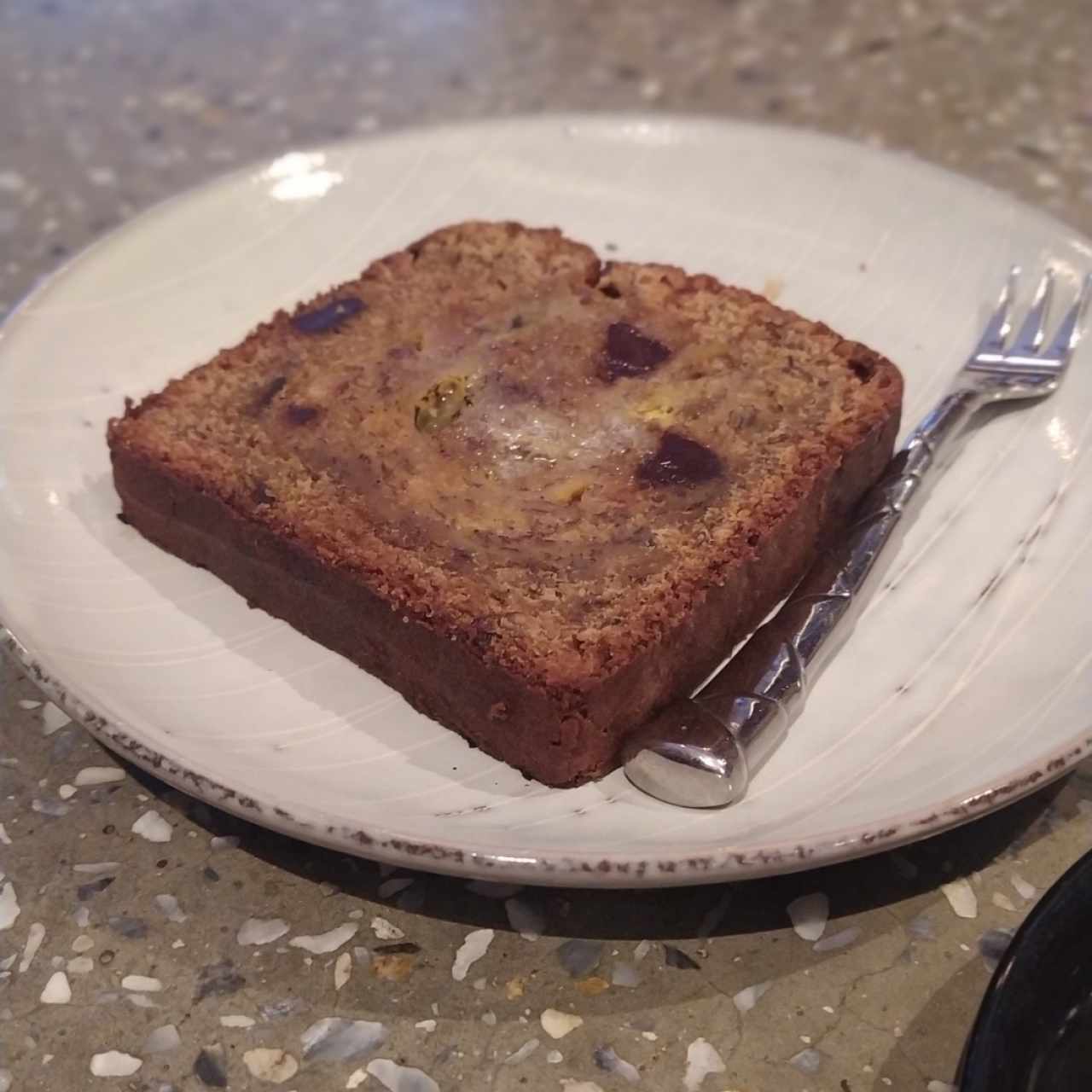 Torta de cambur, flameada con mantequilla