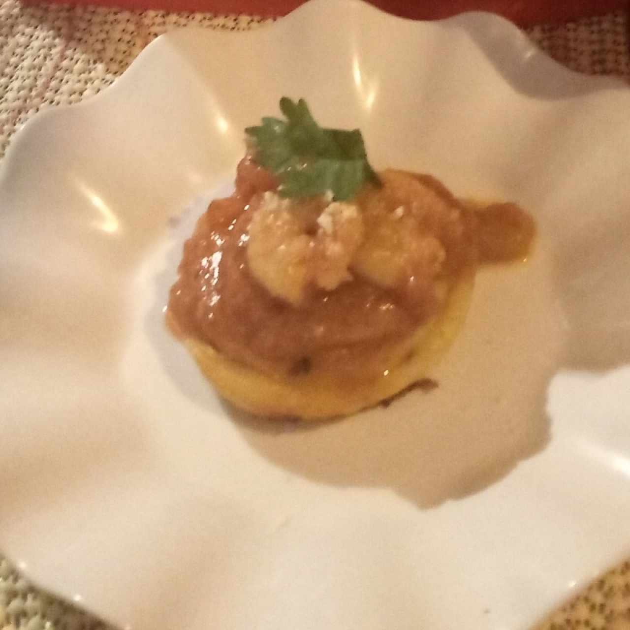 degustación rollo de camarón