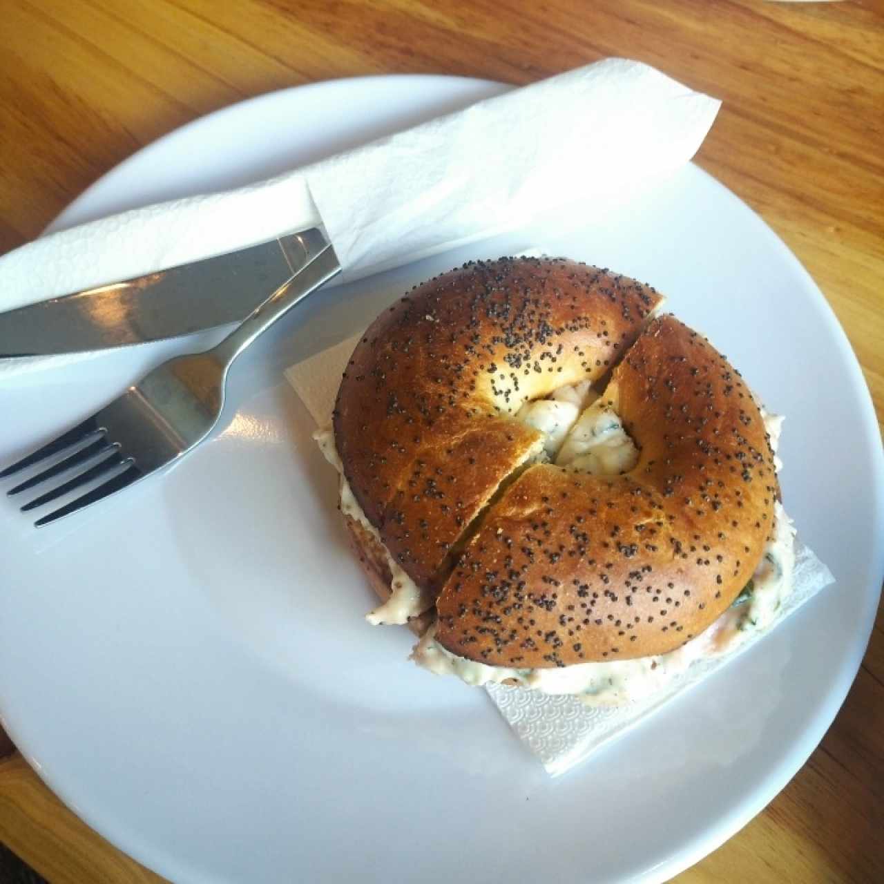 Bagels de Salmón con queso crema 