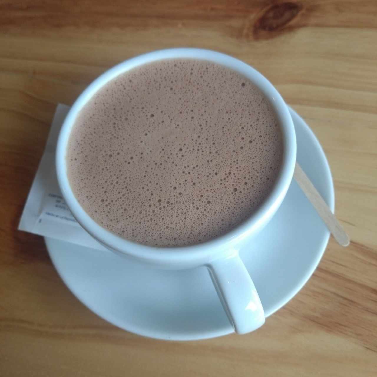 chocolate caliente. muy dulce 