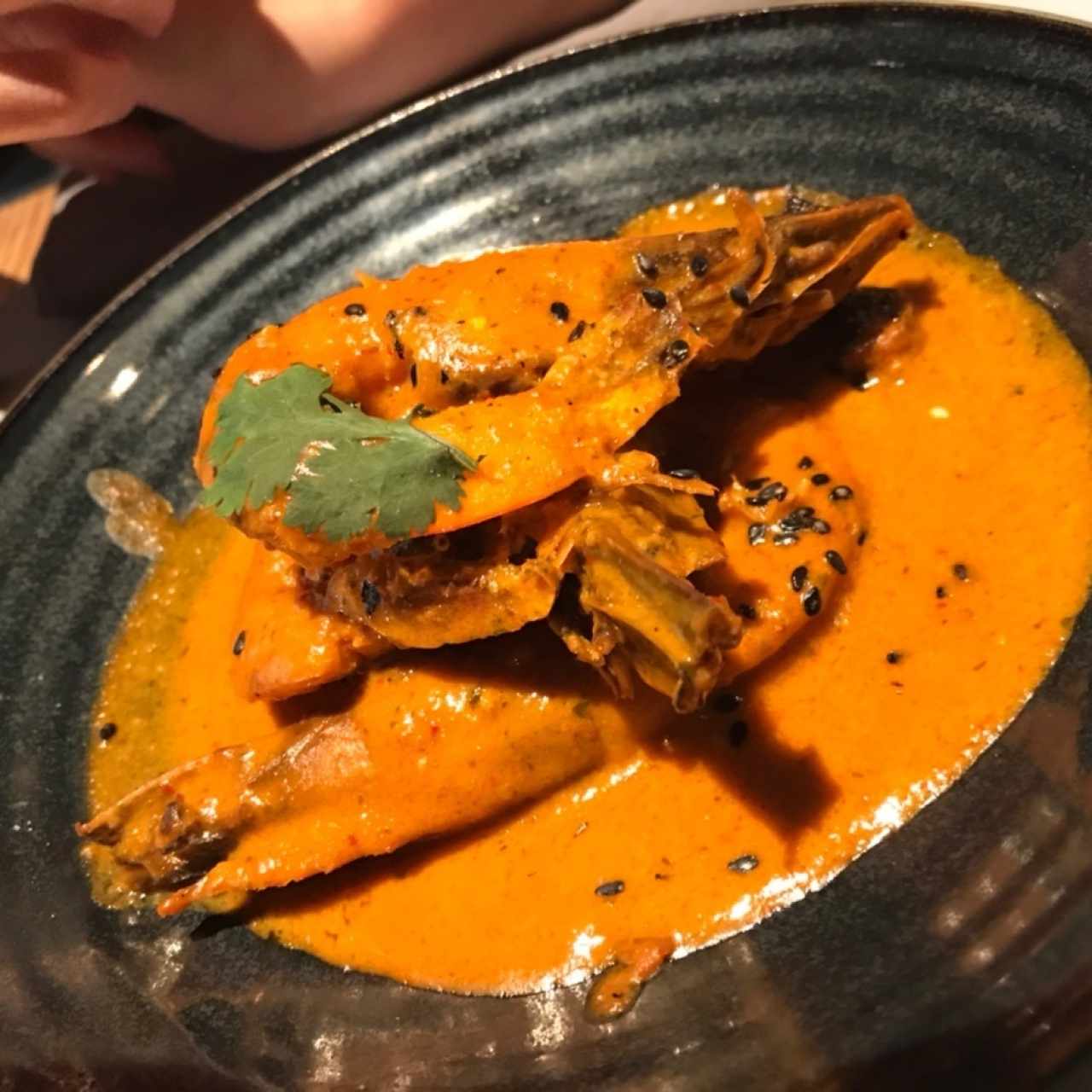 langostinos en salsa Tiki Masala