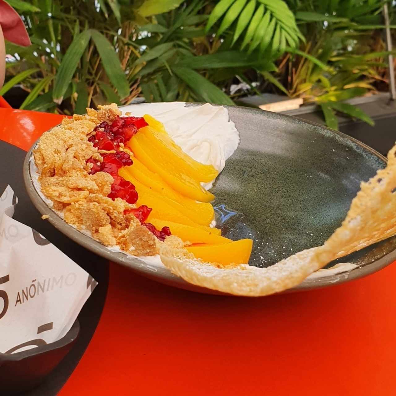 Cazuela yogurt y fruta