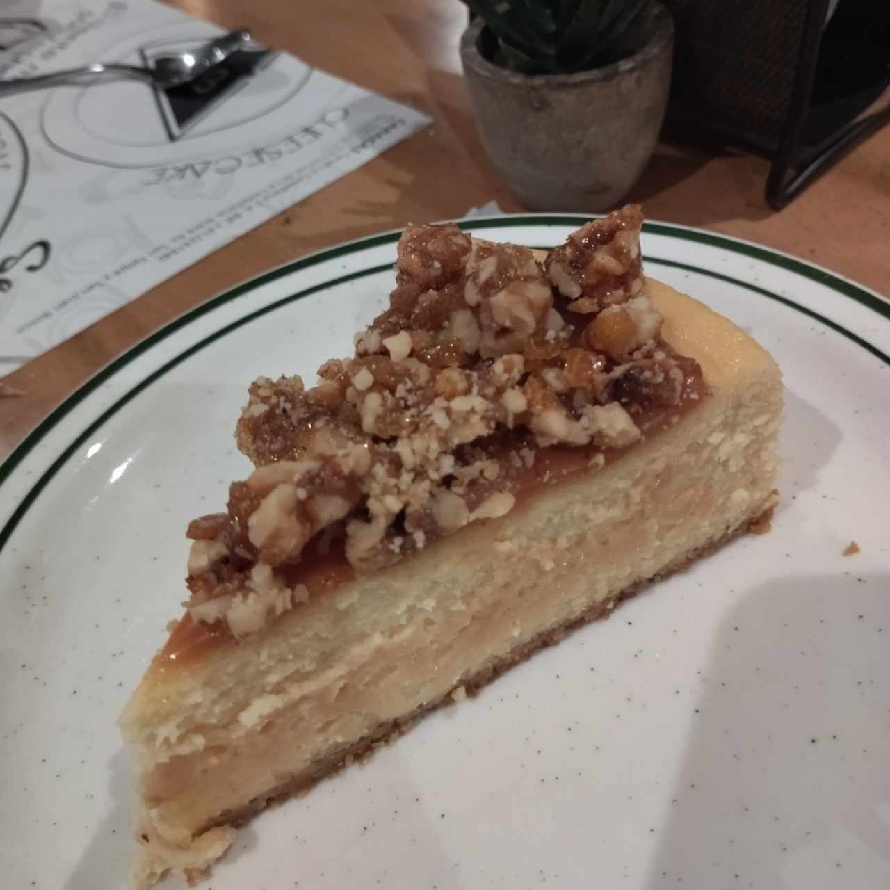 cheesecake de praliné de nueces