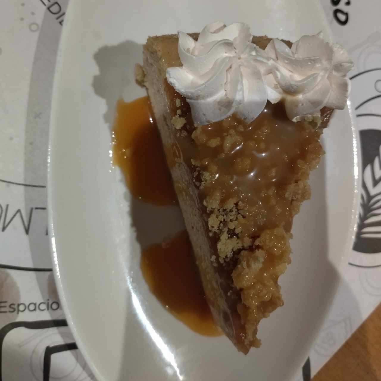 cheesecake de crumble de manzanas