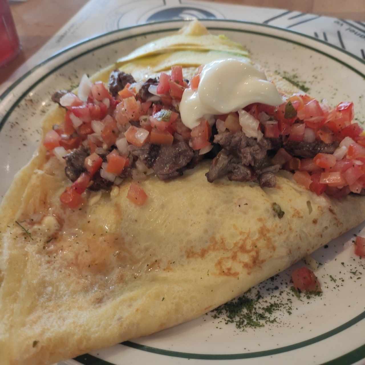 Crêpe mexicana de carne!
