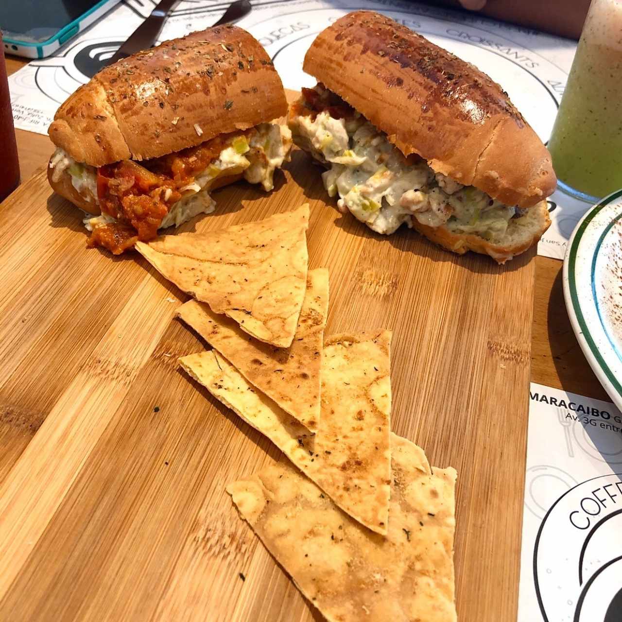 pannini de pollo y ajoporro