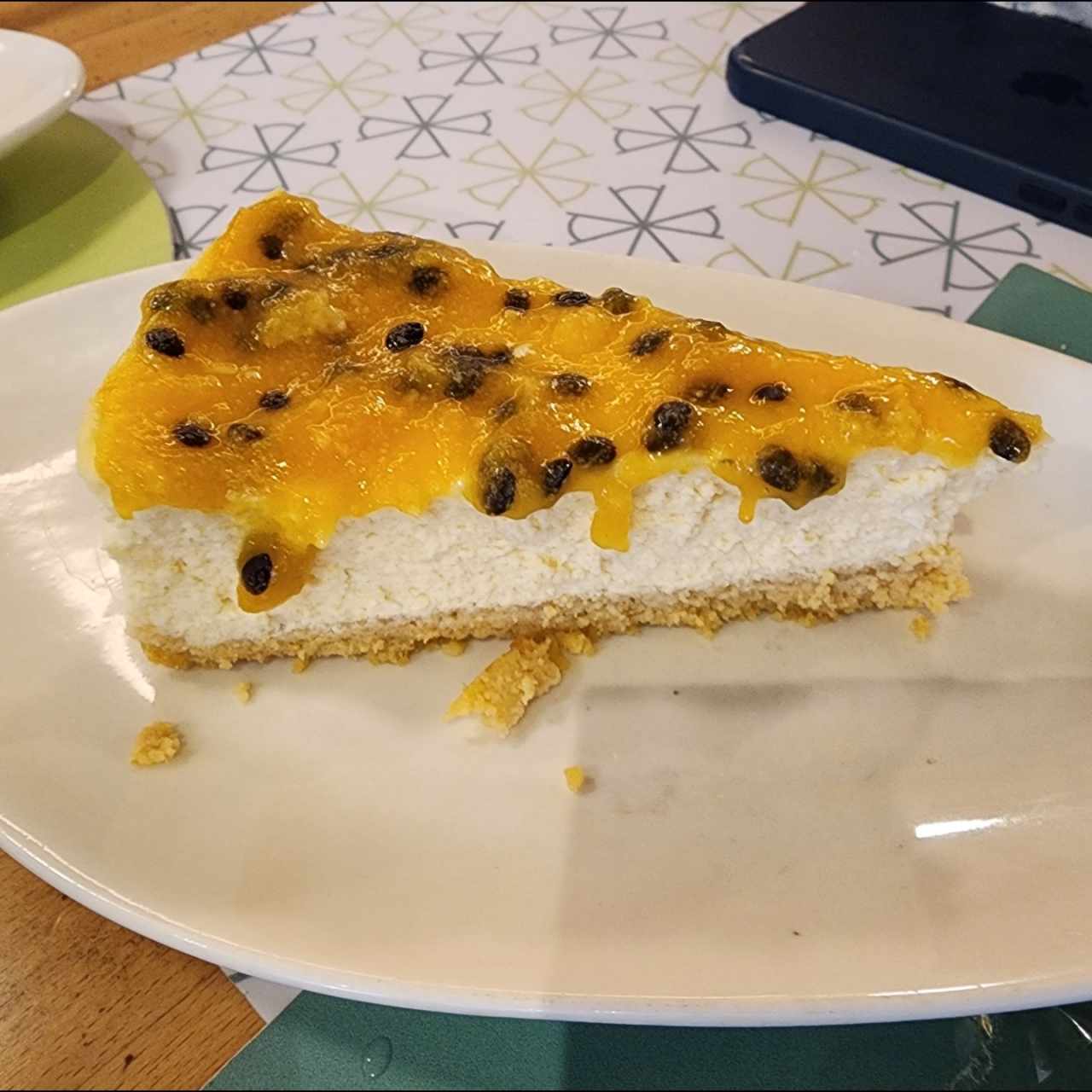 Cheesecake de parchita sin azúcar 