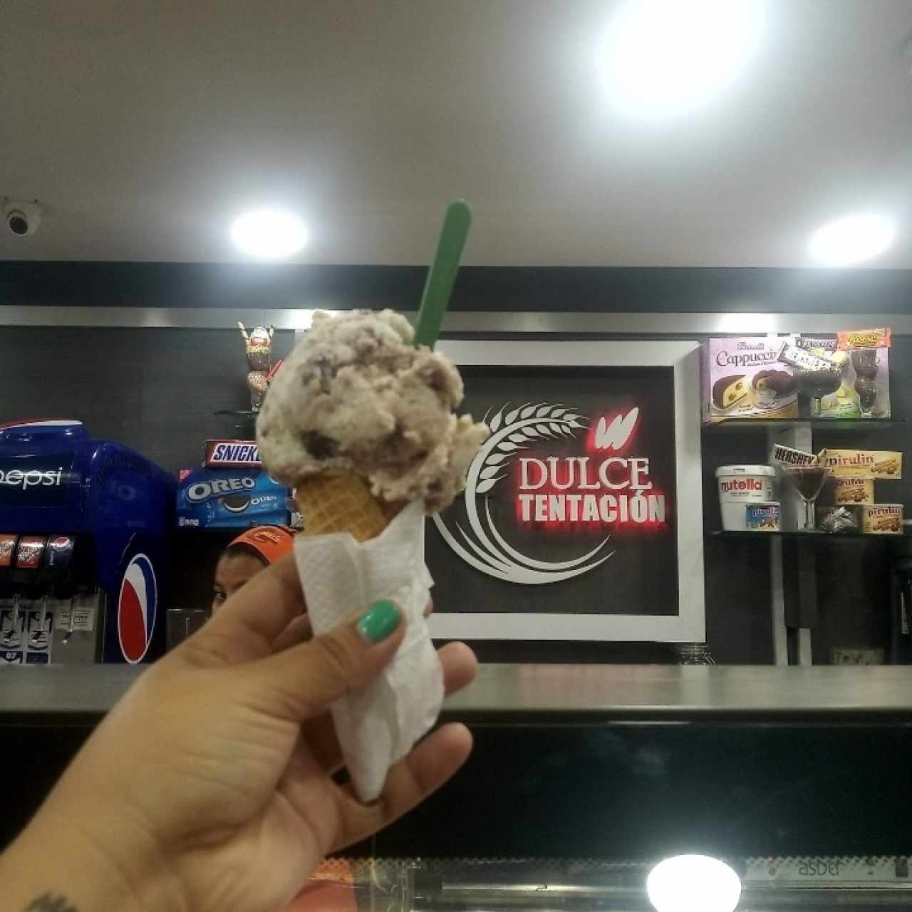 helado de una porción de stracciatela