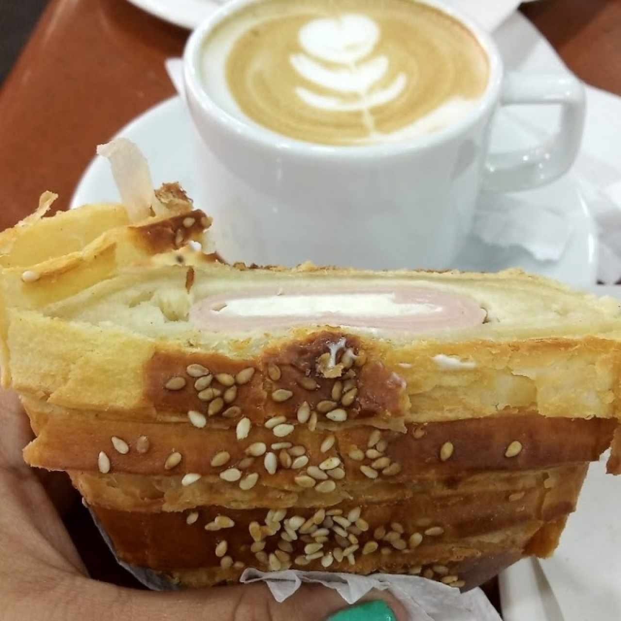 pavo y queso crema