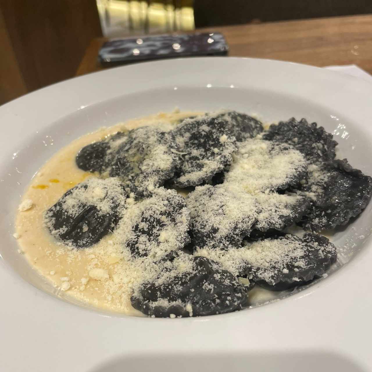 Ravioli Sole con Camarones
