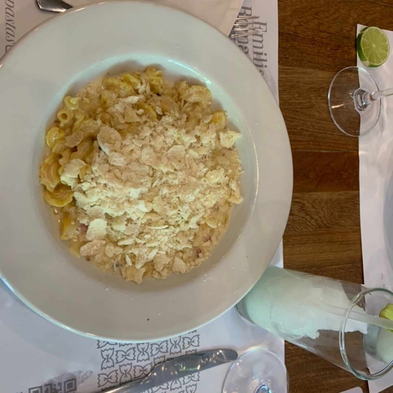 Pasta Alla Ruota a la carbonara 