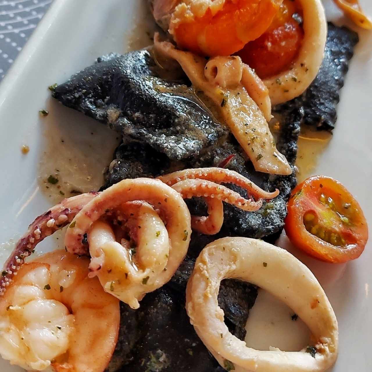 Raviolis de mariscos 