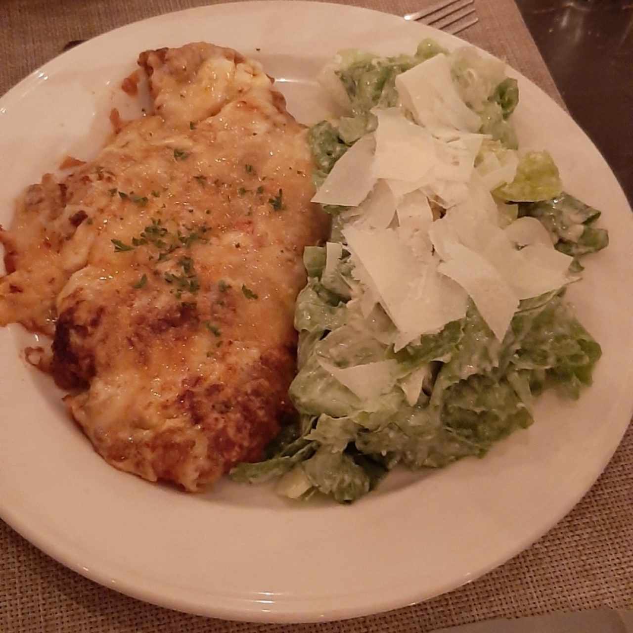Milanesade pollo a la Parmigiana