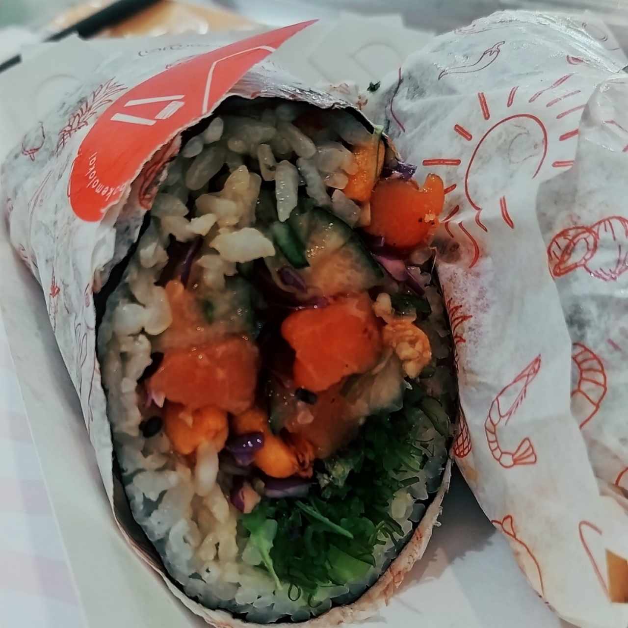 Poke burrito Salmon Therapy
