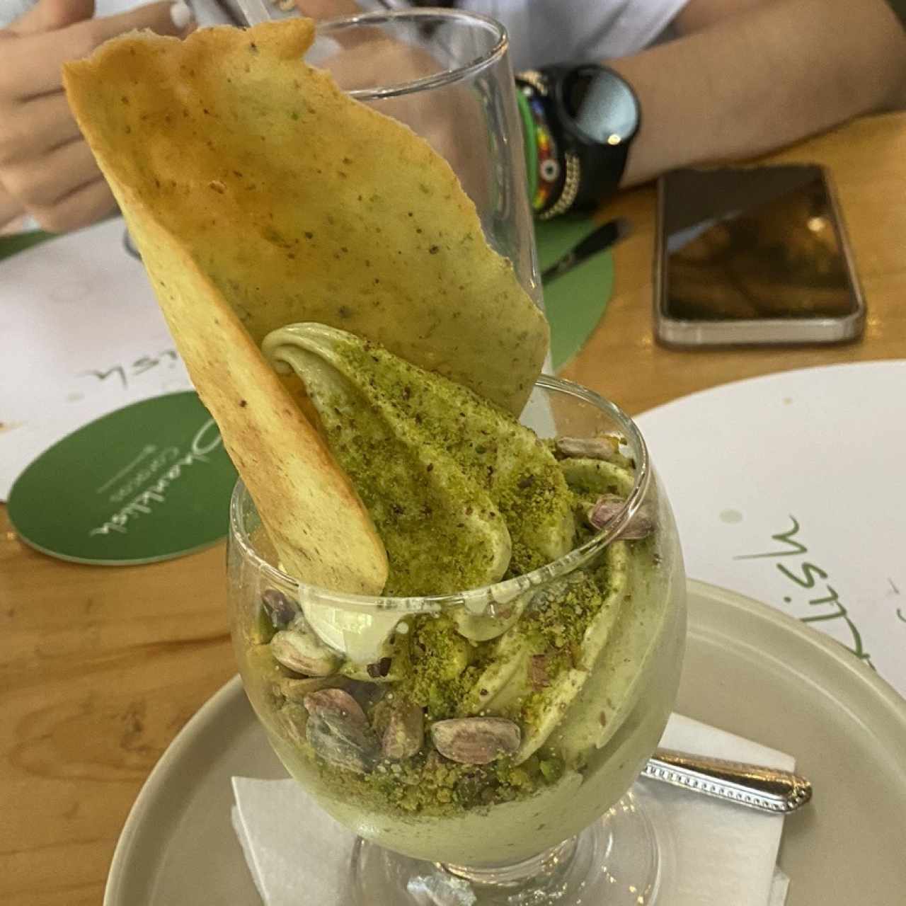Helado de pistacho (tina)