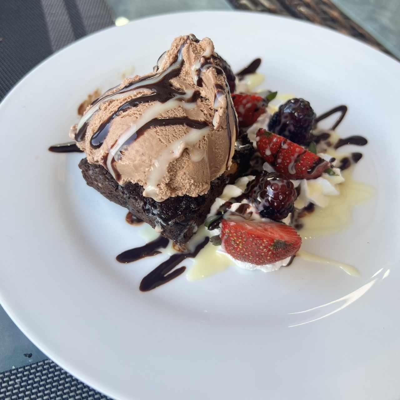 Brownie con Helado